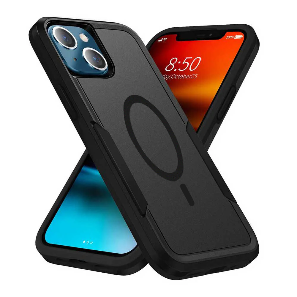 Protection IPhone 15 Pro Max Black Armor Light Case w/MagSafe