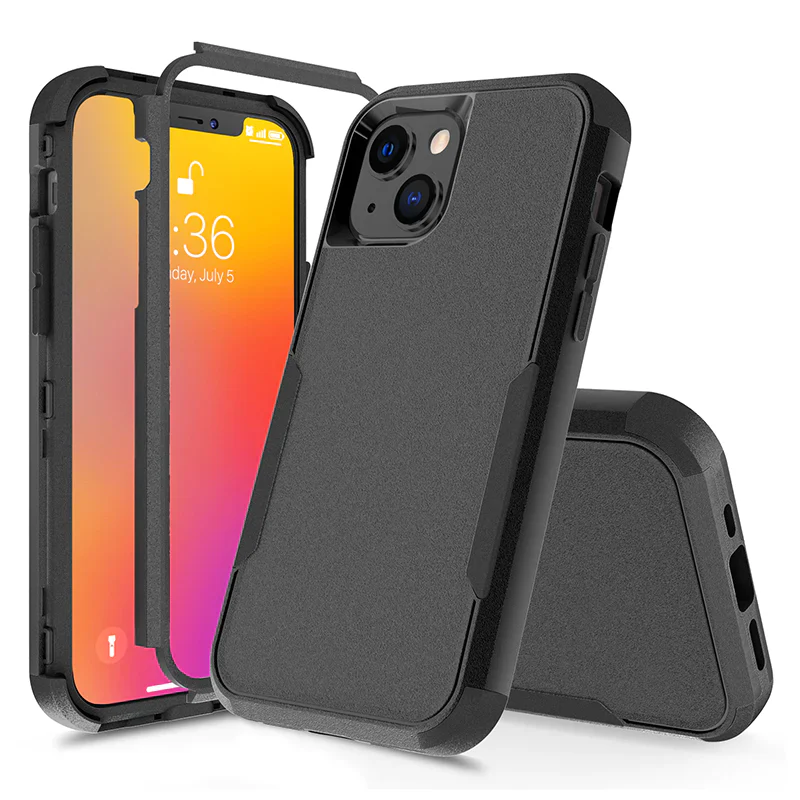 IPhone 13 Pro Black Armor Heavy Duty Case 