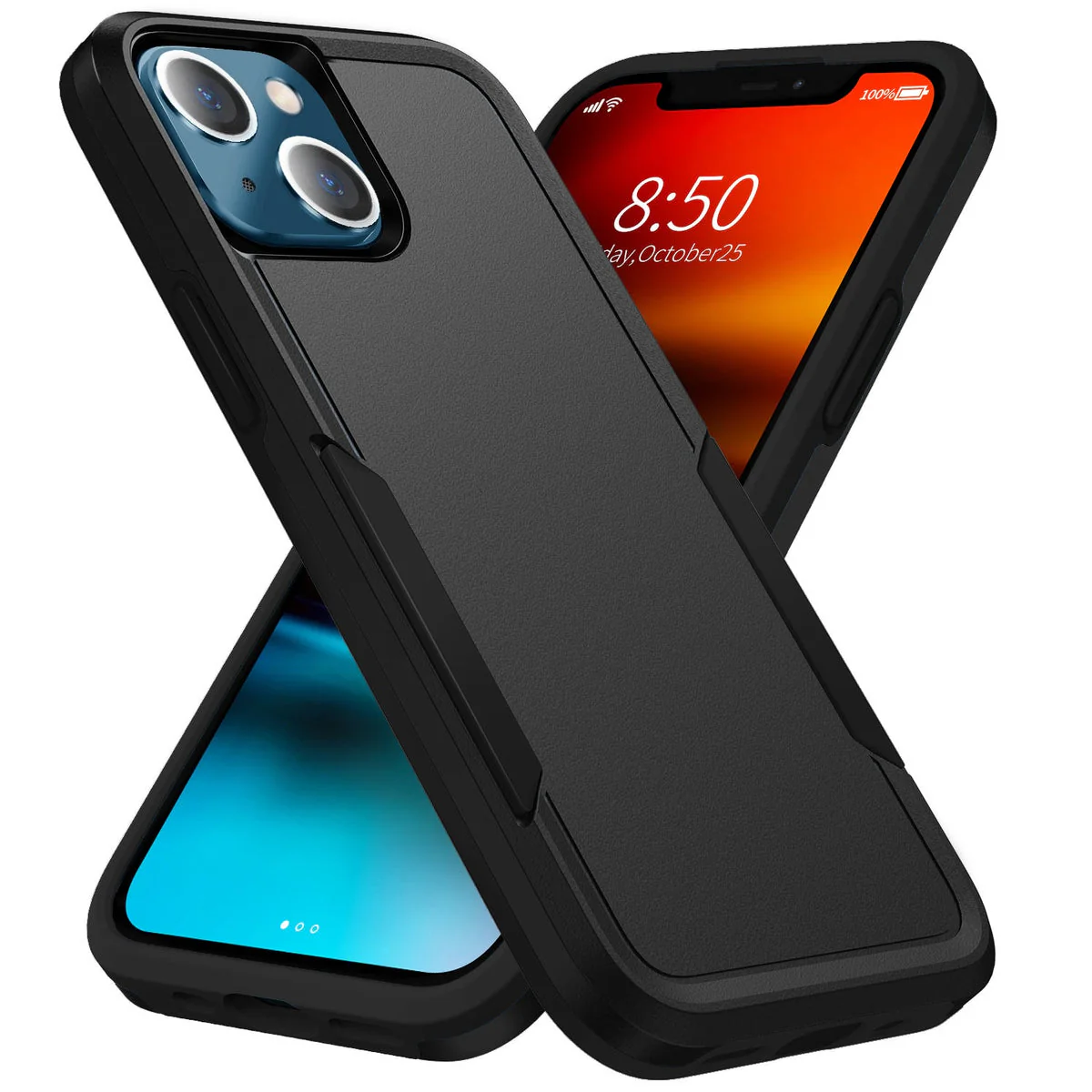[1117] IPhone 12/12 Pro Black Armor Light Case 