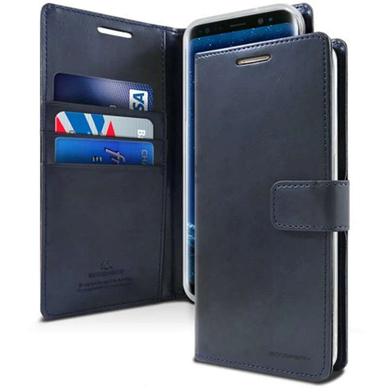 Goospery BlueMoon IPhone 12/12 Pro Diary Navy Case