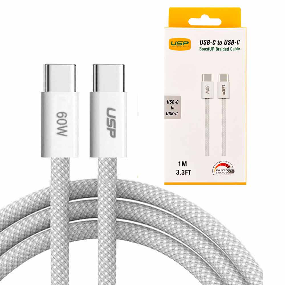 [3011] BoostUP USB-C to USB-C 60W Braided Fast-Charging Cable 1M