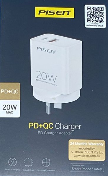 [3013] Android & Apple 20W Dual Ports Charger Adapter  